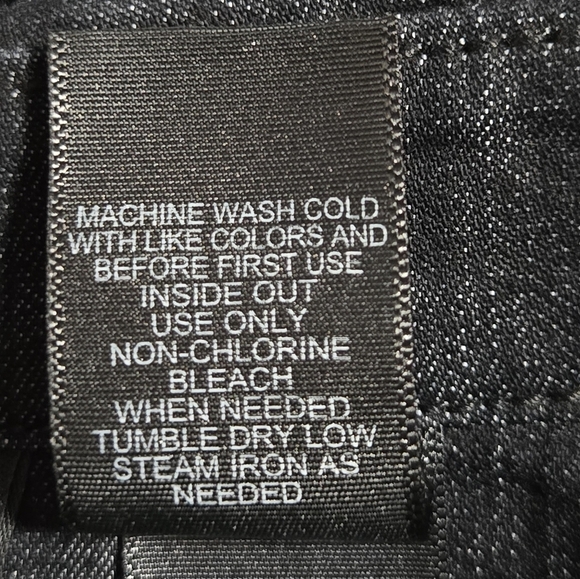 BISOU BISOU WOMEN'S MOTO DENIM JACKET QUILTED SIZE LARGE BLACK NWOT - Picture 7 of 10